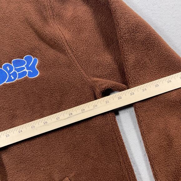 Obey Alley Sepia Quarter Zip‎ Sweatshirt Men Small Brown - Picture 5 of 9